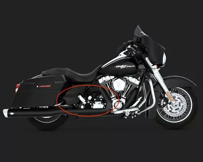 🔥09-16 Harley Touring Vance & Hines Black Dresser Duals Rear Heat Shield  • $49.95