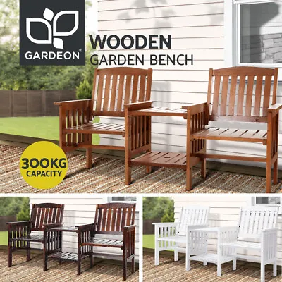 $188.95 • Buy Gardeon Wooden Garden Bench Chair Table Loveseat Outdoor Furniture Patio Park