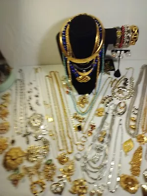 83 Piece Vtg Jewelry Lot  All Signed Lisner Trifari  Kramer Vendome Monet Pell • $450