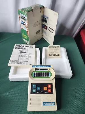 Vintage Mattel 1977 Football Electronic Video Game Orig Box & MANUAL Plus Note • $90