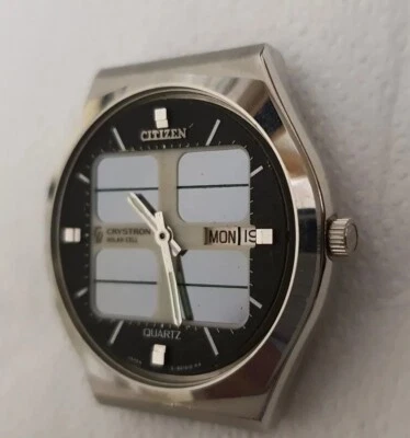 $198.30 • Buy Vintage Mens Crystron Solar Cell Wristwatch Rare☆