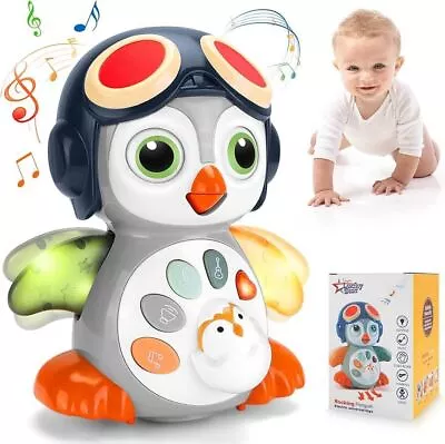 NEW Baby Toys For 1 Year Old Penguin Dancing Crawling With Lights Boy Girl Gifts • £9.90