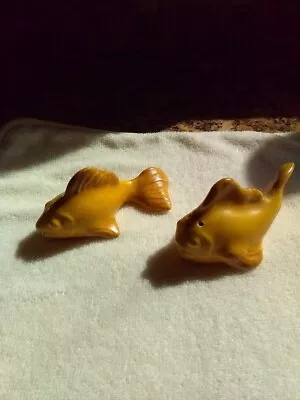 VERY RARE! Stangl Pottery Galley #3336 Fish Salt #3293 & Pepper #3292 Shakers • $125