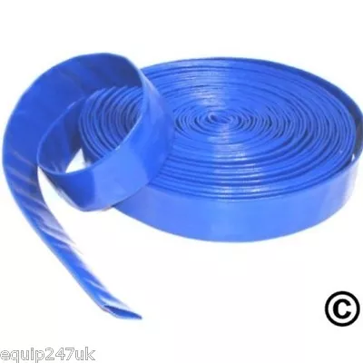 £22.93 • Buy 20M X 32mm (1.25inch) BLUE  LAYFLAT HOSE WATER PUMP SUBMERSIBLE PUMP HOSE