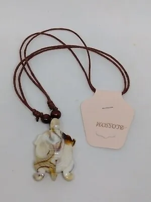 NWT Slag Glass Look Acrylic Resin 2  Turtle Pendant Adj Necklace Brown Or Black  • $4.14