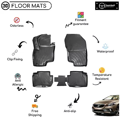 Vehicle Specific Rubber Floor Mat For Volvo V40 2012 - 2020 • $94.90