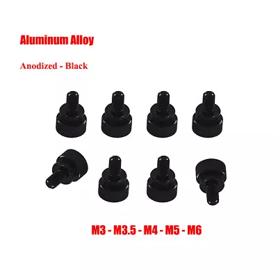 M3 M3.5 M4 M5 M6 Knurled Thumb Screw Aluminum Alloy - Black Hand Grip Knob Bolts • $4.25