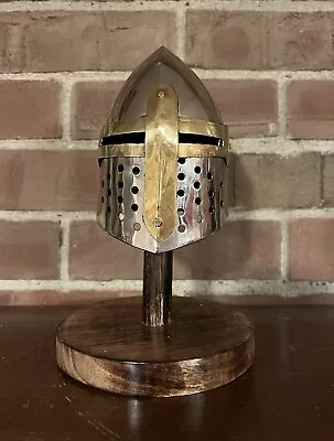 NEW Museum Miniature Medieval Knight Sugarloaf Helmet Circa 1500's Decor • $34.99