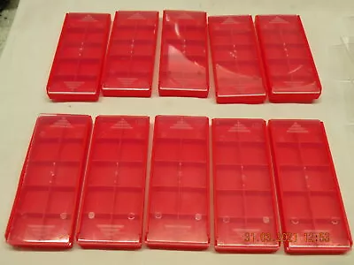 £3.50 • Buy X5 Small Plastic Carbide Insert Boxes Craft Bead Small Parts Storage With Lids