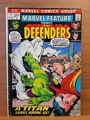 Marvel Feature #3 GD Marvel 1972 Featuring The Defenders • $6.30