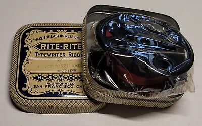 Typewriter Ribbon Tin Rite-Rite H & M C & CO. Royal Black & Red Record Medium • $9.99