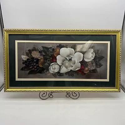 Vintage Home Interiors Magnolia Memories Fruit Picture By Barbara Mock 30” X 16” • $38