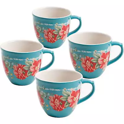 The Pioneer Woman Vintage Floral 4-Piece Mug Set 16 Fl Oz • $17.89