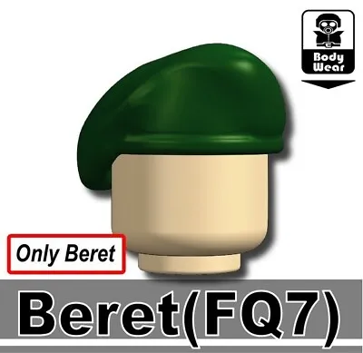 Green Beret BQ7 Army Beret Hat Military Compatible With Toy Brick Minifigure • $1.20