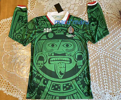 New ABA SPORT Mexico 1998 Jersey LARGE RETRO France NO NAME Home Long Sleeve • $41.95