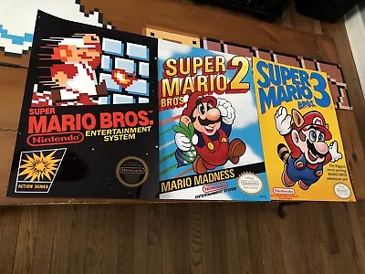 Super Mario Bros 1 2 3 Cover Poster Bundle 13 X 19 • $22