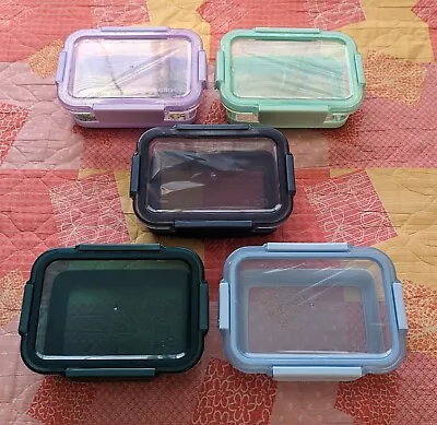 Ello Glass Meal Prep Containers W/ Non-Slip Base 3.4 Cup (Choose 1 Color) • $7.99