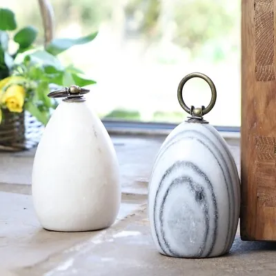 Marble Door Stop Stopper Decorative Home Accessories Stone Indoor Outdoor 1.75kg • £17.99