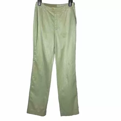 VERTIGO Paris Womens Cotton & Cupro Trousers Mint Green Size US 8 Made In France • $55.95