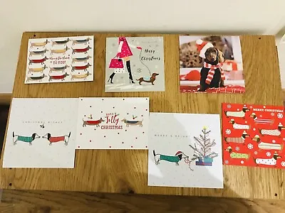 Sausage Dog / Dachshund Christmas 7  Cards Mixed New  🐾🎄 • $6.85