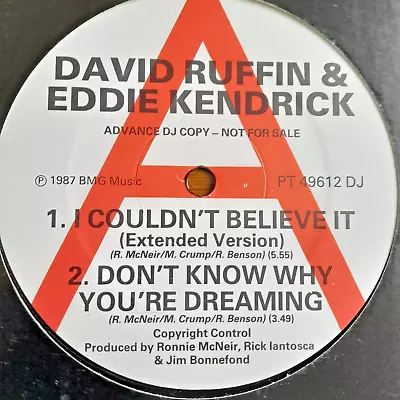 David Ruffin & Eddie Kendrick  -  I Couldn't Believe It  -  UK RCA  DEMO 12   • £4.99