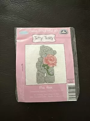 DMC Me To You Tatty Teddy Cross Stitch Kit - Pink Rose -  New Sealed • £4