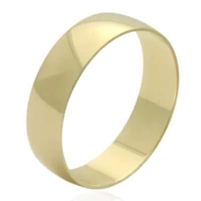 Men's 14K Yellow Gold 5mm Classic Plain Light Wedding Band Ring / Gift Box • $169.99