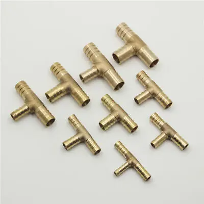 £1.90 • Buy Brass T Joiner - Tee 3 Way Fuel Hose Connector /compressed Air Water Gas Bov Oil