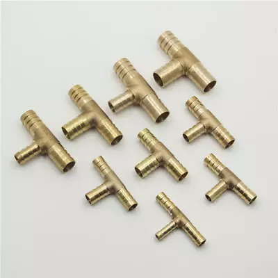 £2.02 • Buy Brass T Joiner - Tee 3 Way Fuel Hose Connector /compressed Air Water Gas Bov Oil