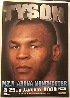 2000 Mike Tyson Vs Julius Francis Fight Program 1/29/00 Manchester UK Boxing • $14.99