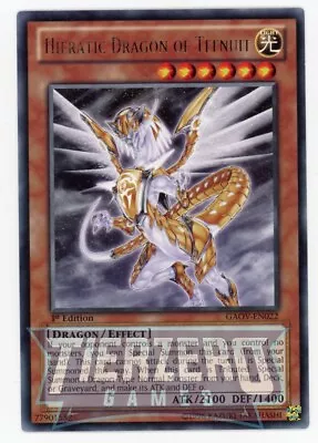 Yugioh Hieratic Dragon Of Tefnuit GAOV-EN022 Rare NM/LP • £1.79