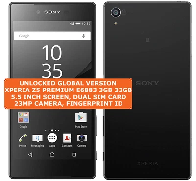 $387.29 • Buy SONY XPERIA Z5 PREMIUM E6883 3gb 32gb Dual Sim 23mp Fingerprint 5.5  Android LTE