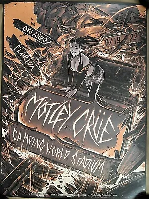 Motley Crue Poster Orlando Florida Print Stadium Tour 6/19/2022 Camping World • $69.99