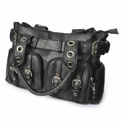 £29.95 • Buy Poizen Industries Eve Bag Black Ladies Black Goth Emo Punk Girls