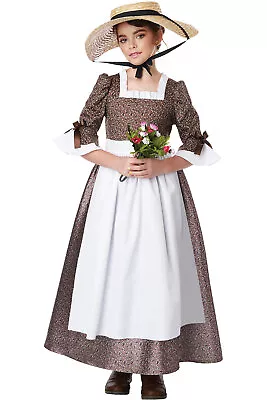 California Costume American Colonial Dress Prairie Child Girls Outfit 3021-125 • $22.24