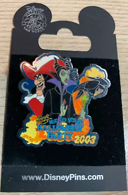 Disney Maleficent Captain Hook 2003 Mickey's Scary Halloween Party LE 2000 Pin • $19.99