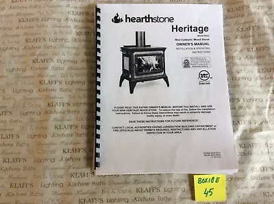 Hearthstone Heritage 8022 Non Cat Wood Stove Operation Owners  Parts Manual  • $12.95