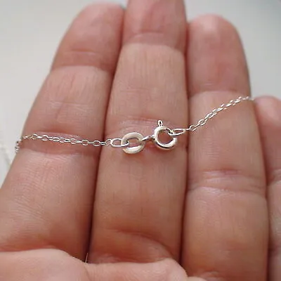 1mm Cable Chain Necklace 925 Sterling Silver - Italy Italian 16  18  20  Rolo • $9.50