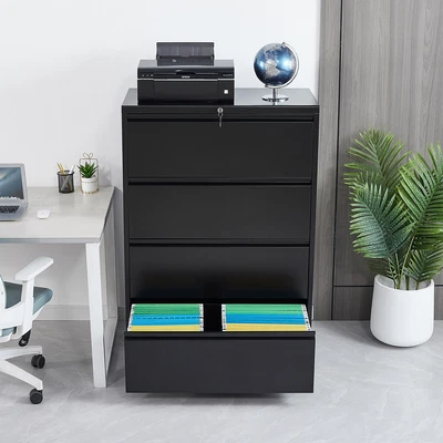 $170.99 • Buy 2/3/4 Drawers Lateral Metal File Cabinet Home Office Storage Cabinet Lockable 