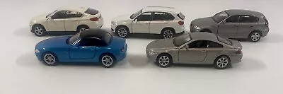 BRAND NEW* Lot Of 5 Welly Diecast Cars BMW Crossover SUV 120i X6 Z4 4.75 Inch • $39.95