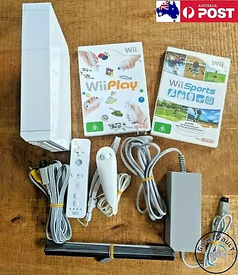 Nintendo Wii Console Bundle With Remotes & Cables - FREE POSTAGE - READY TO PLAY • $169.90