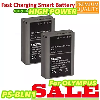 2x PREMIUM Power Battery For Olympus BLN-1 Olympus OM-D E-M1OM-D E-M5.PEN E-P5 • $33.55