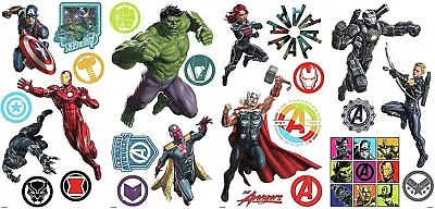 RoomMates RMK4289SCS Classic Avengers Peel And Stick Wall Decals 26 Count • $16.99