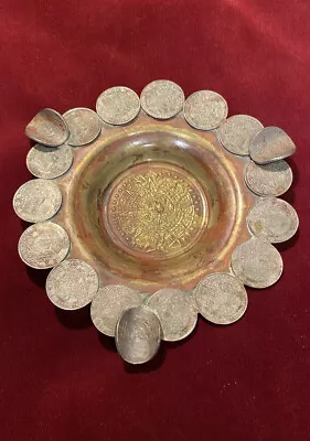 Mexican Pesos Brass  Ash Tray /  Trinket Dish • $22