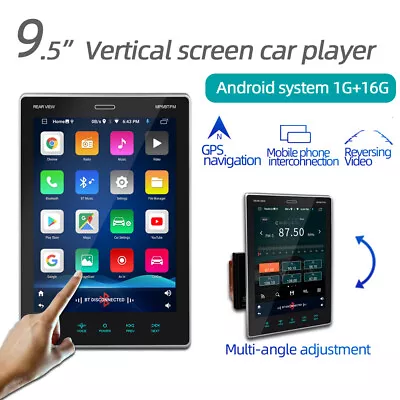 9.5 Inch Car Stereo Navigation Vertical Screen Carplay Bluetooth Android 9.0 MP5 • $146.84