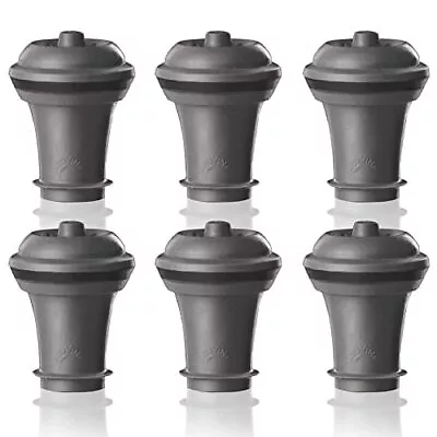 Wine Saver Vacuum Stoppers Set Of 6 “ Grey • $22.92