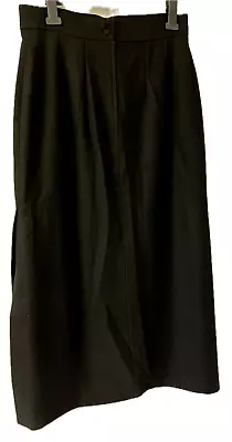 Droopy & Brown Long Maxi Black Wool Side Split Skirt Size 14 • £49.99