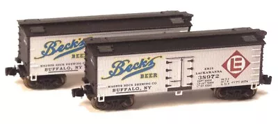 Z Scale FULL THROTTLE FTB9408-1 EL Erie Lackawanna Beck's Beer 34' Reefer Set #1 • $63.80