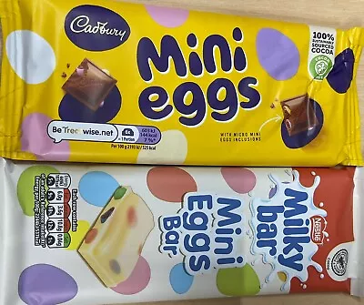 Cadburys Mini Eggs Bars Plus Milkybar Mini Eggs Bar. Set Of 2 Easter Set • £9.99