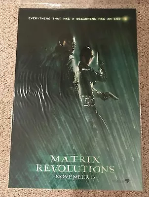 Matrix Revolutions Movie Poster Full Size 27  X 40  - 2 - Sided Rolled • $34.99